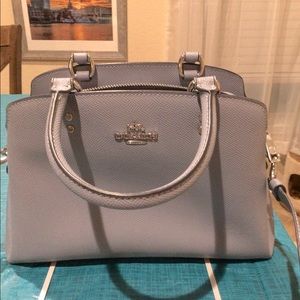 Coach Mini Lillie Carryall satchel - grey/blue and silver hardware